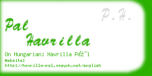 pal havrilla business card